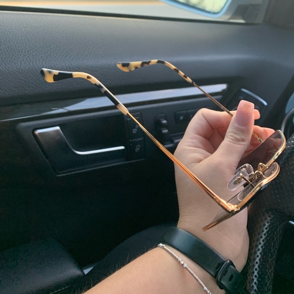 Square gold blue lens gradient authentic Ray-Ban - Picture 3 of 7